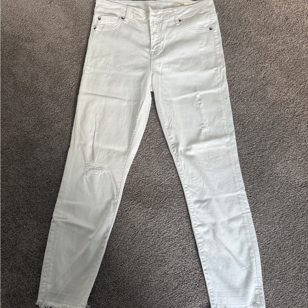 Pistola Women's White Straight Leg Jeans